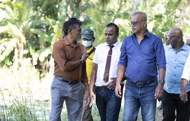 A special statement from Minister K.D. Lalkantha, Minister of Agriculture, Livestock, Land and Irrigation, during the Katukeliyawa Tank renovation