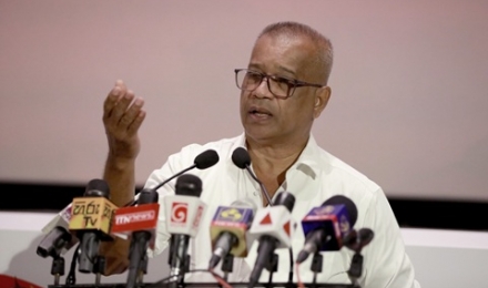 Minister of Agriculture, Livestock, Land and Irrigation, Mr. K.D. Lalkantha participates in the scholarship award ceremony held for children organized by Cargills Sarubima, which was established to support the welfare of farming community in Sri Lanka.